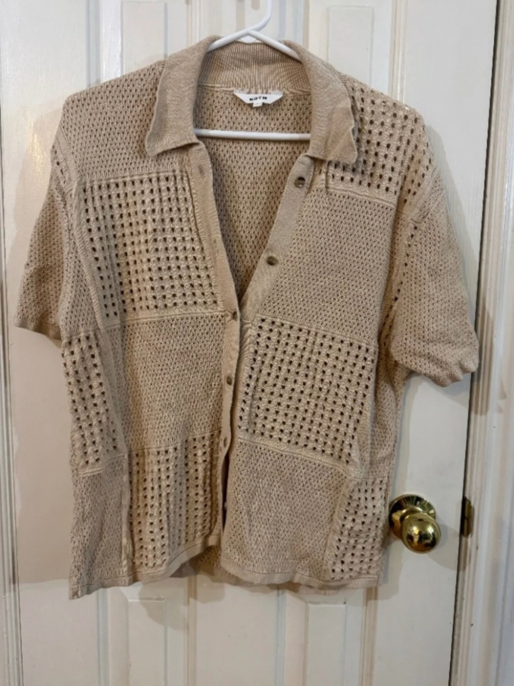 KOTN Crochet Button Short-sleeve Button Down * accepting offers